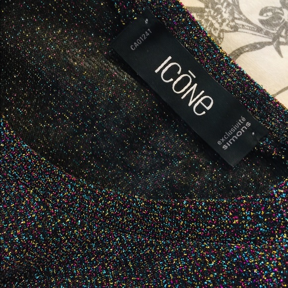Clearance $7 ICONE GLITTER CLUBBING SHIRT - Picture 4 of 6